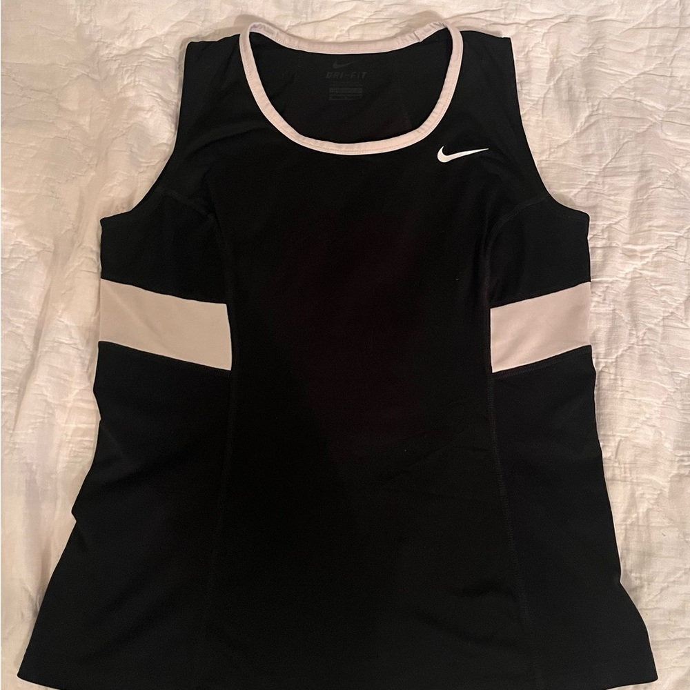Nike Black and White Athletic Tank Top